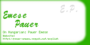 emese pauer business card